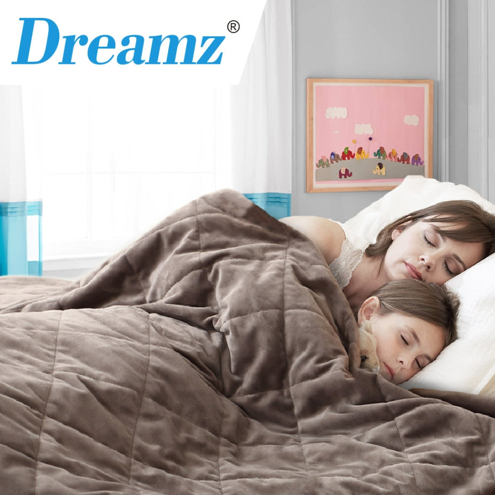 DreamZ 11KG Adults Size Anti Anxiety Weighted Blanket Gravity Blankets Mink Fast shipping On sale