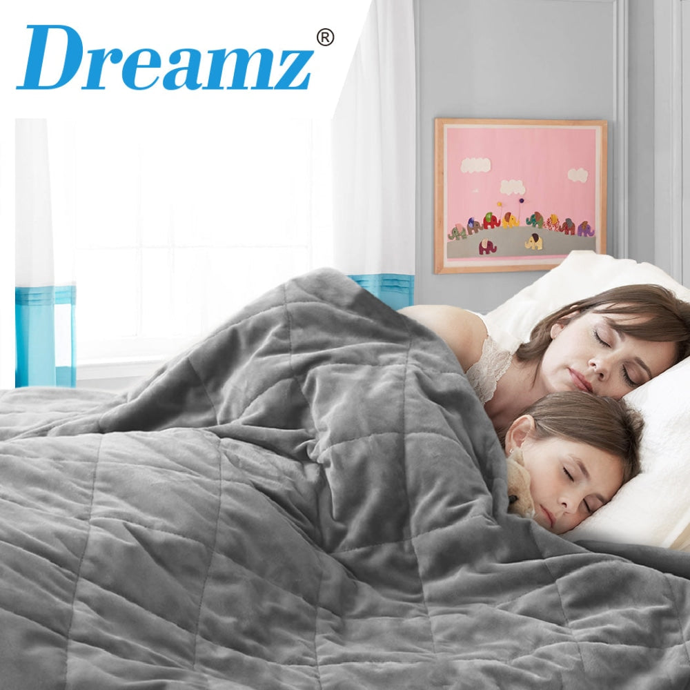 DreamZ 2KG Kids Anti Anxiety Weighted Blanket Gravity Blankets Grey Colour Fast shipping On sale