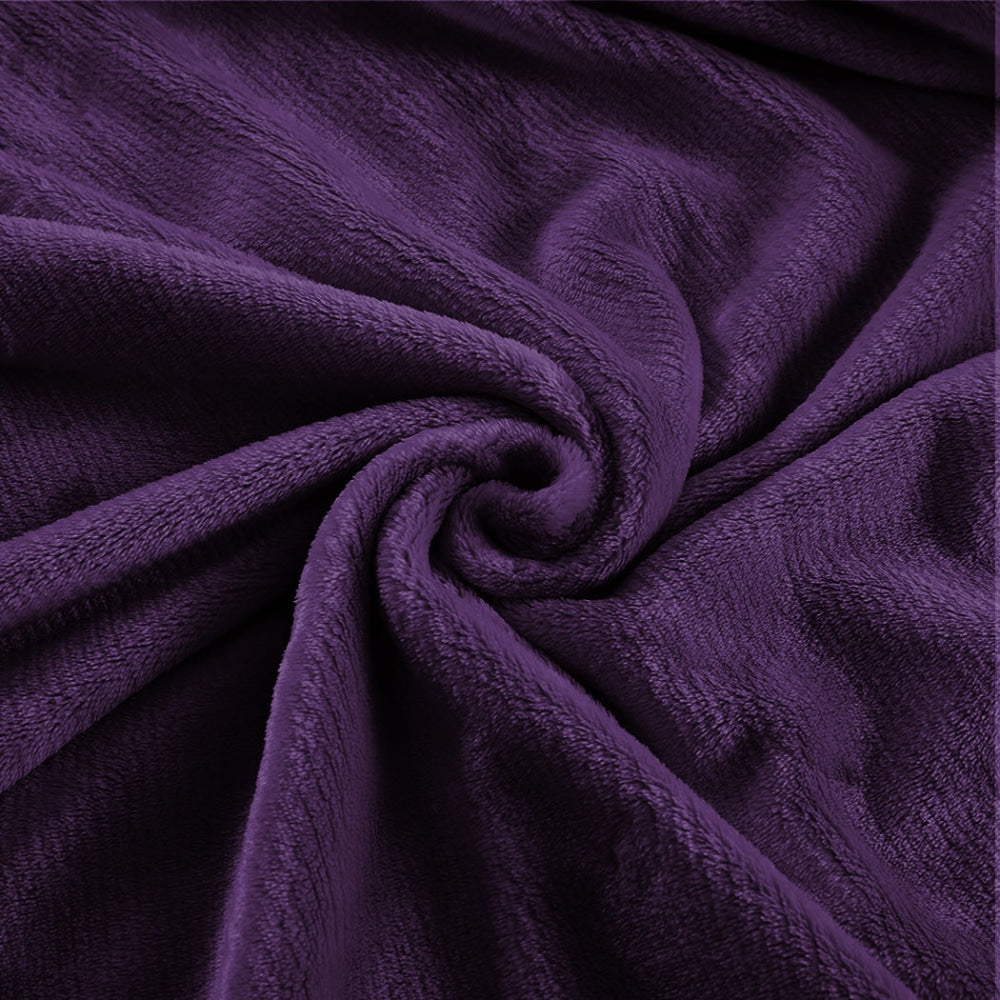 DreamZ 320GSM 220x160cm Ultra Soft Mink Blanket Warm Throw in Aubergine Colour Fast shipping On sale