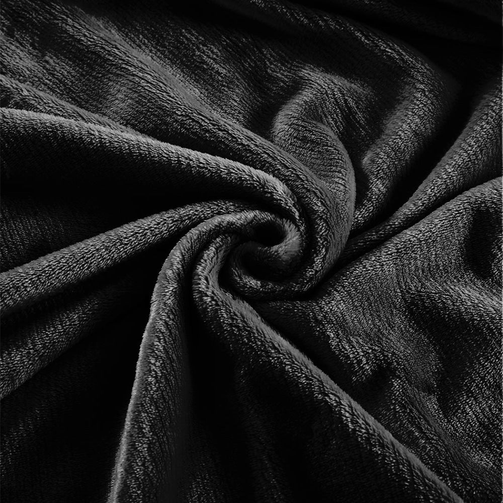 DreamZ 320GSM 220x240cm Ultra Soft Mink Blanket Warm Throw in Black Colour Fast shipping On sale