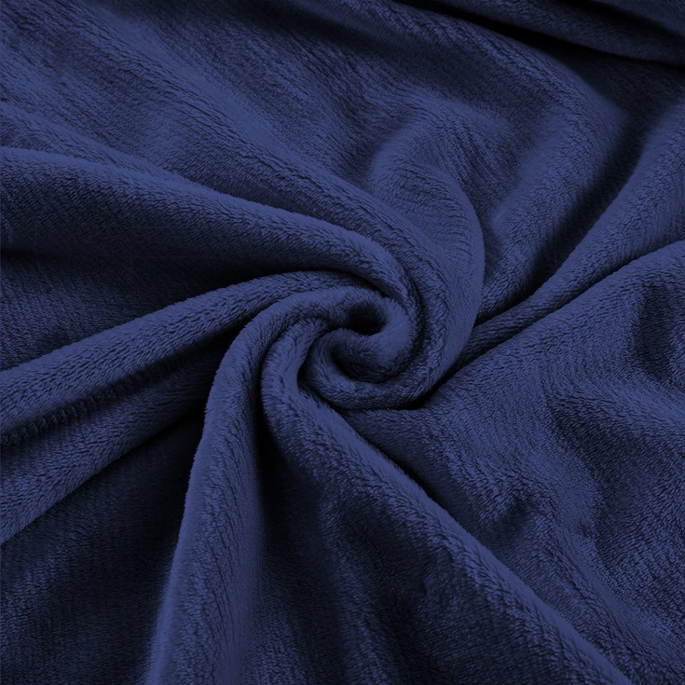 DreamZ 320GSM 220x240cm Ultra Soft Mink Blanket Warm Throw in Navy Colour Fast shipping On sale