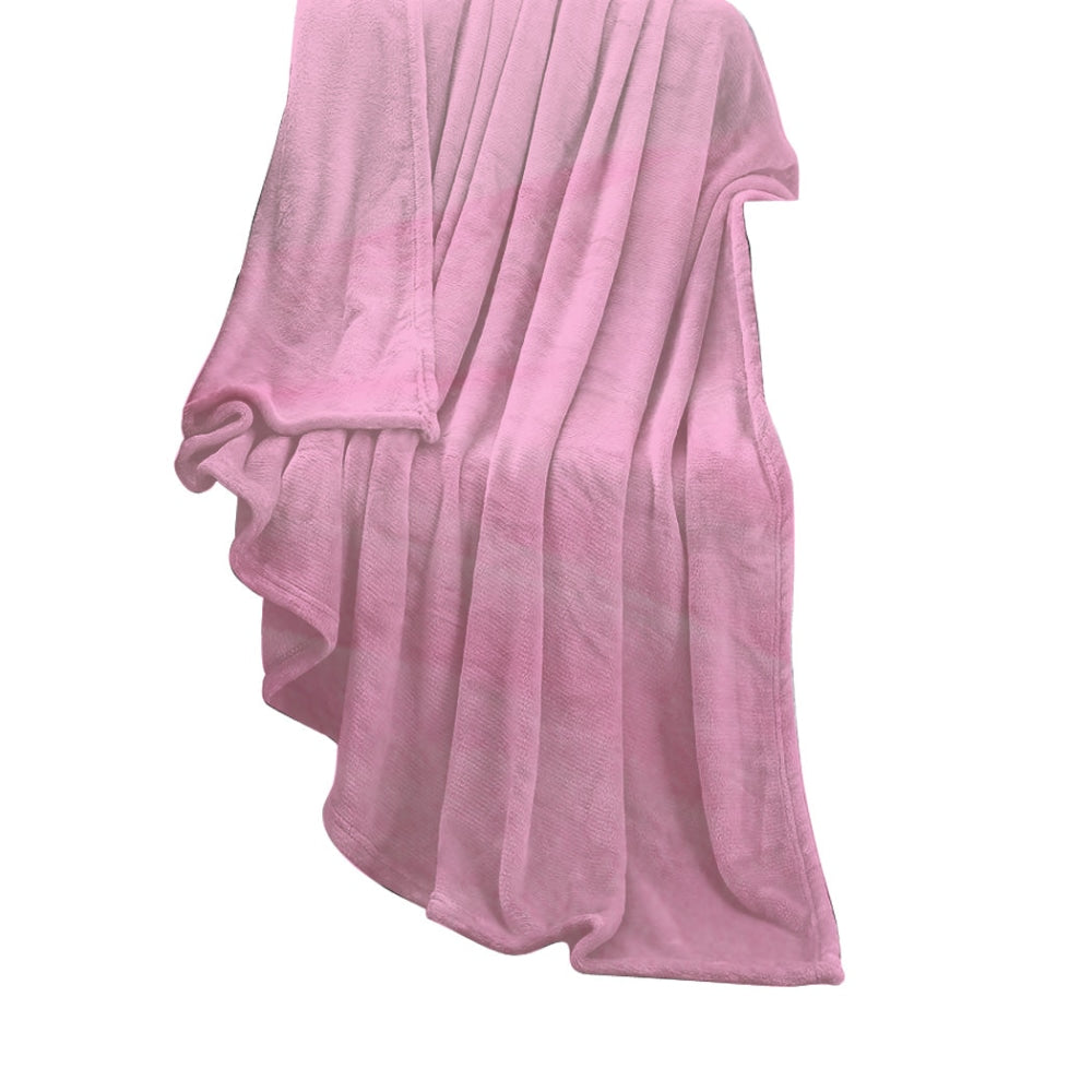 DreamZ 320GSM 220x240cm Ultra Soft Mink Blanket Warm Throw in Pink Colour Fast shipping On sale