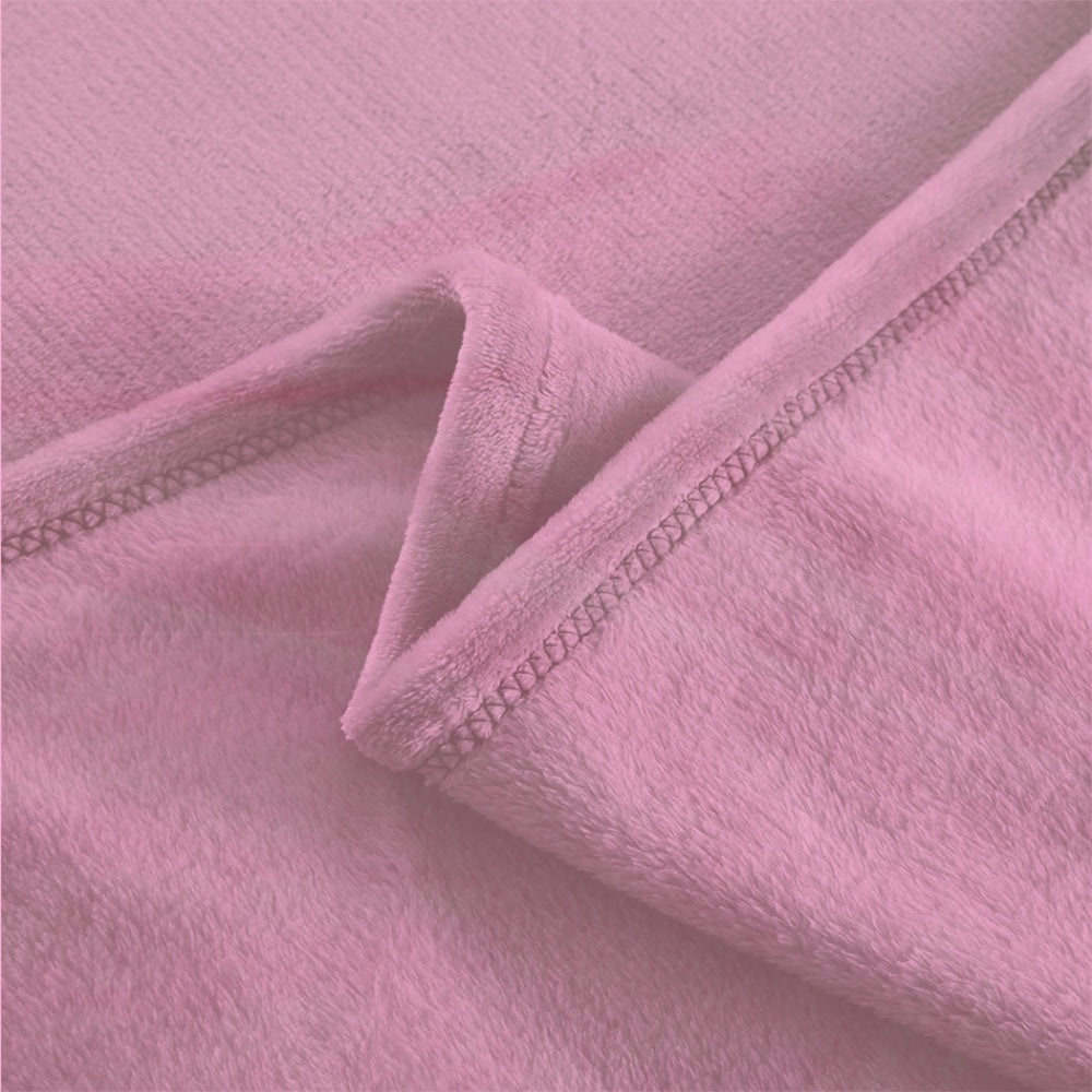 DreamZ 320GSM 220x240cm Ultra Soft Mink Blanket Warm Throw in Pink Colour Fast shipping On sale