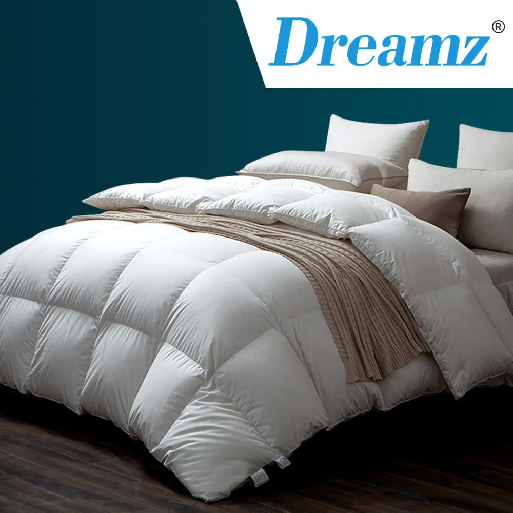 DreamZ 500GSM All Season Goose Down Feather Filling Duvet in Super King Size Quilt Fast shipping On sale