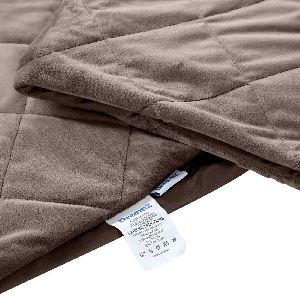 DreamZ 5KG Anti Anxiety Weighted Blanket Gravity Blankets Mink Colour Fast shipping On sale