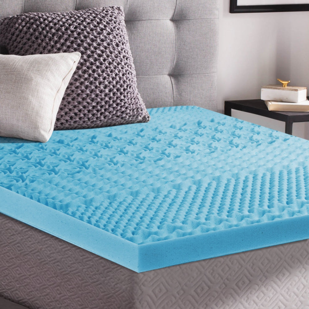 Dreamz 7-Zone Cool Gel Mattress Topper Memory Foam Removable Cover 8CM Double Protector Fast shipping On sale