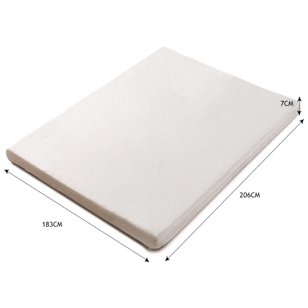 DreamZ 7cm Memory Foam Bed Mattress Topper Polyester Underlay Cover King Fast shipping On sale