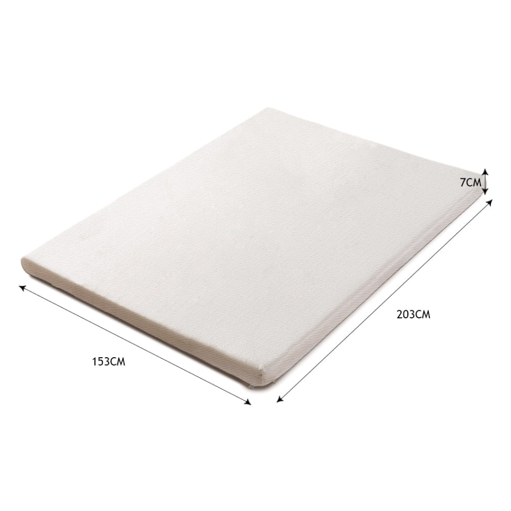 DreamZ 7cm Memory Foam Bed Mattress Topper Polyester Underlay Cover Queen Fast shipping On sale