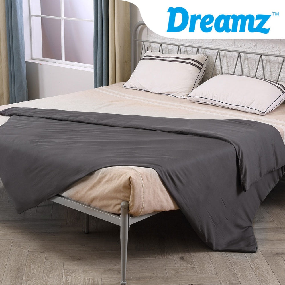 DreamZ 7KG Weighted Blanket Promote Deep Sleep Anti Anxiety Single Dark Grey Fast shipping On sale