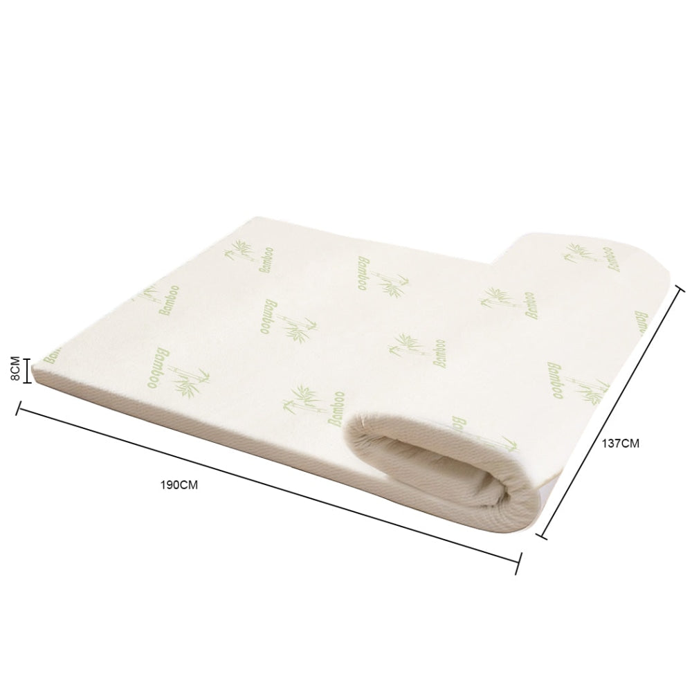 DreamZ 8cm Bedding Cool Gel Memory Foam Bed Mattress Topper Bamboo Cover Double Fast shipping On sale