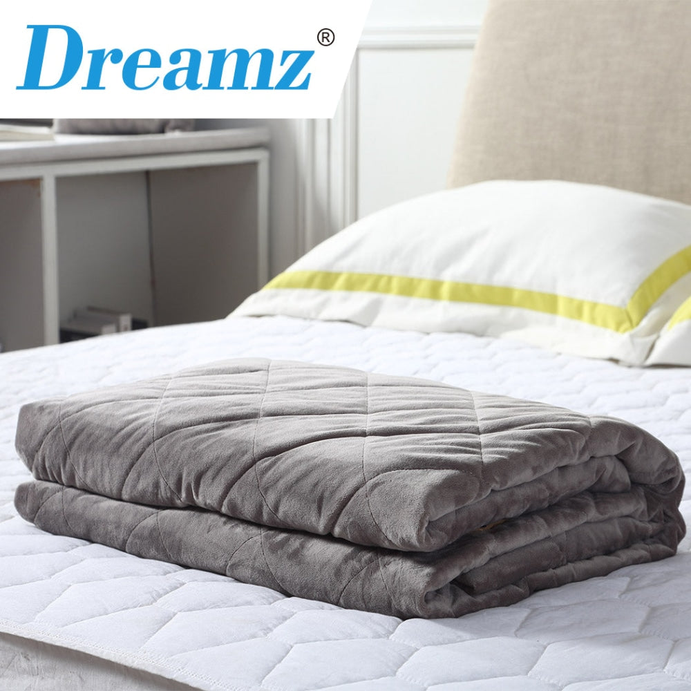 DreamZ 9KG Anti Anxiety Weighted Blanket Gravity Blankets Grey Colour Fast shipping On sale
