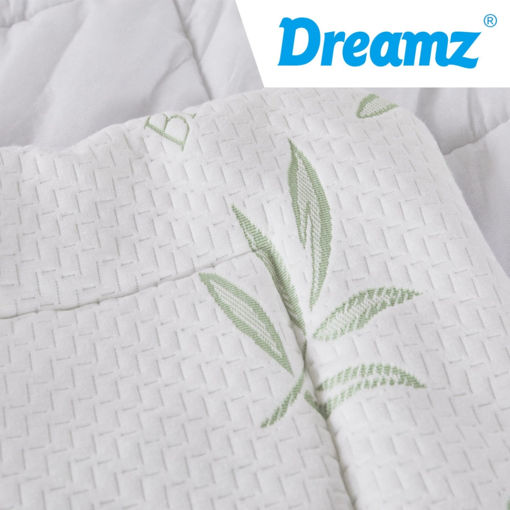 Dreamz Bamboo Pillowtop Mattress Topper Protector Waterproof Cool Cover Queen Fast shipping On sale