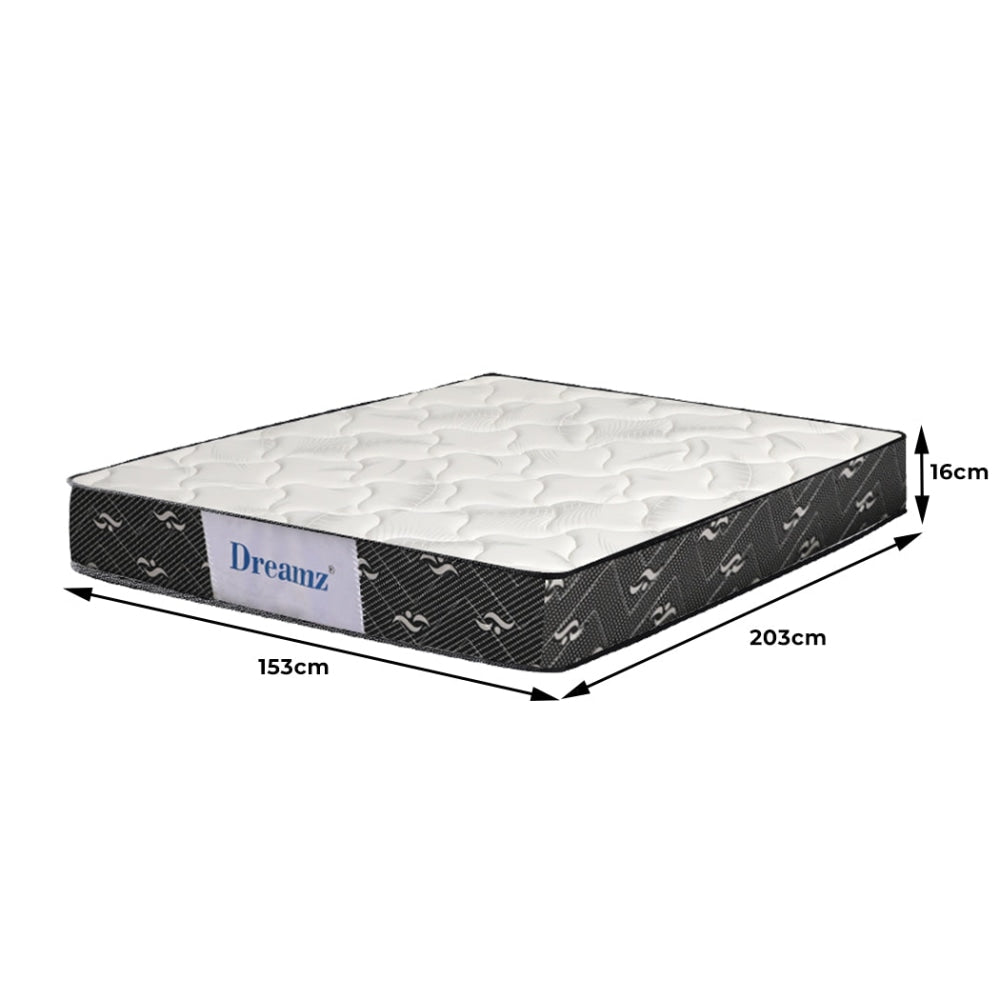 Dreamz Bedding Mattress Queen Size Premium Bed Top Spring Foam Medium Soft 16CM Fast shipping On sale