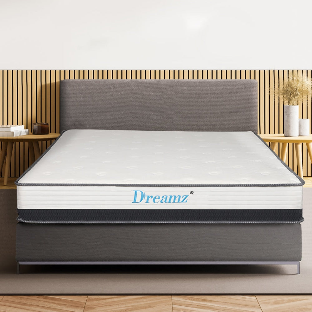 Dreamz Bedding Mattress Spring King Single Premium Bed Top Foam Medium Soft 21CM Fast shipping On sale