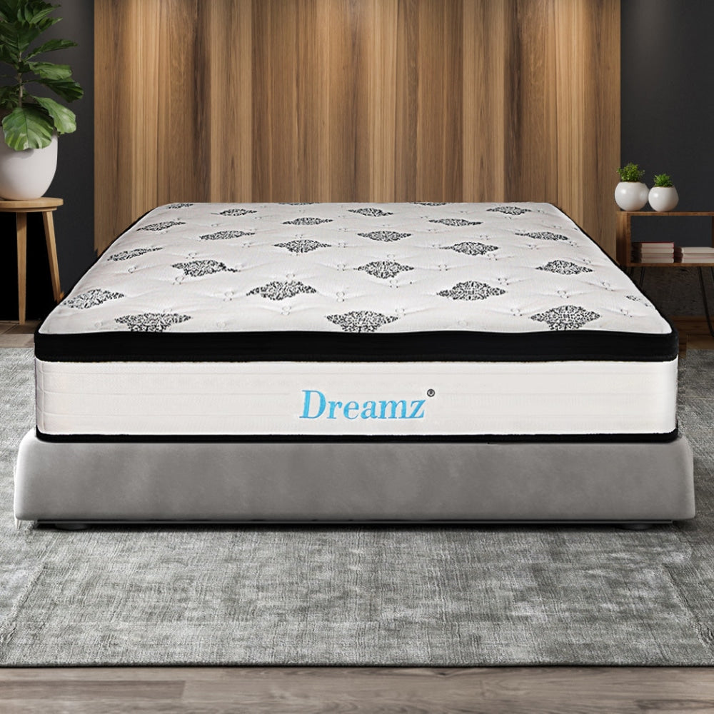 Dreamz Bedding Mattress Spring King Single Premium Bed Top Foam Medium Soft 30CM Fast shipping On sale