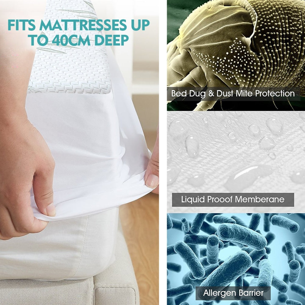 DreamZ Fitted Waterproof Bed Mattress Protectors Covers Double Protector Fast shipping On sale