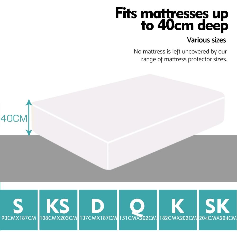 DreamZ Fitted Waterproof Mattress Protector with Bamboo Fibre Cover Double Size Fast shipping On sale