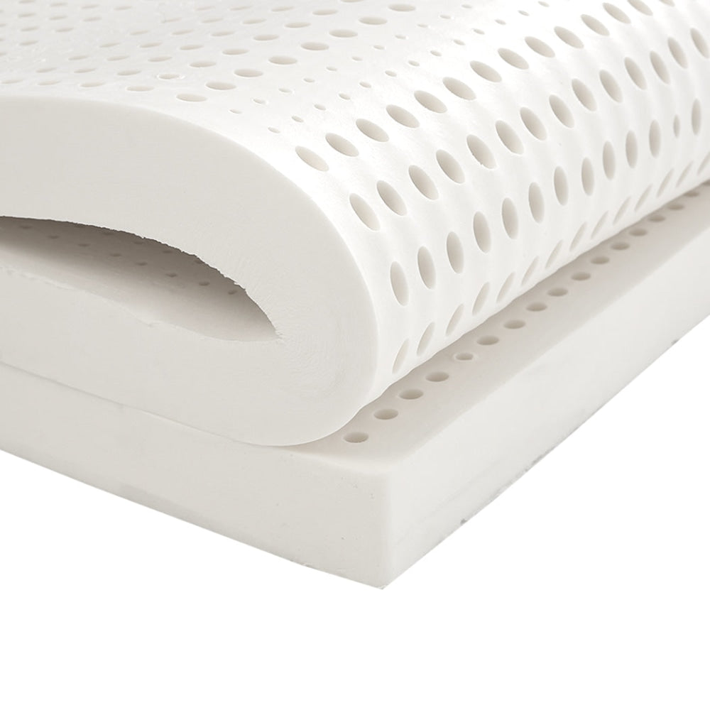 Dreamz Latex Mattress Topper King Natural 7 Zone Bedding Removable Cover 5cm Fast shipping On sale