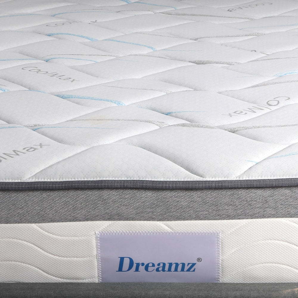 Dreamz Mattress King Size Bed Top Pocket Spring Medium Firm Premium Foam 25CM Fast shipping On sale