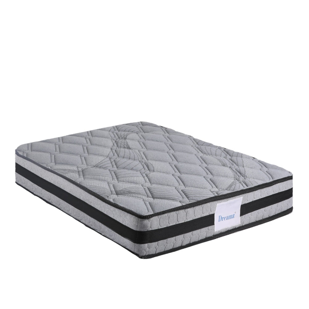 Dreamz Mattress Spring Foam Medium Firm All Size 22CM Single Dark Grey Fast shipping On sale