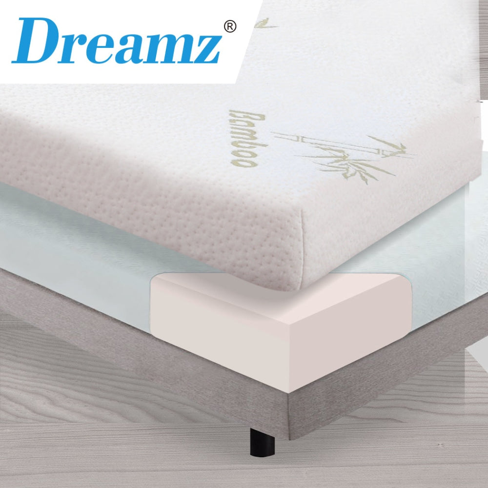 DreamZ Memory Foam Mattress Topper Bamboo Cover Washable 8CM Underlay Mat Double Fast shipping On sale