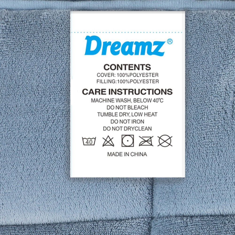 DreamZ Quilt Doona Comforter Blanket Velvet Winter Warm Super King Bedding Blue Fast shipping On sale