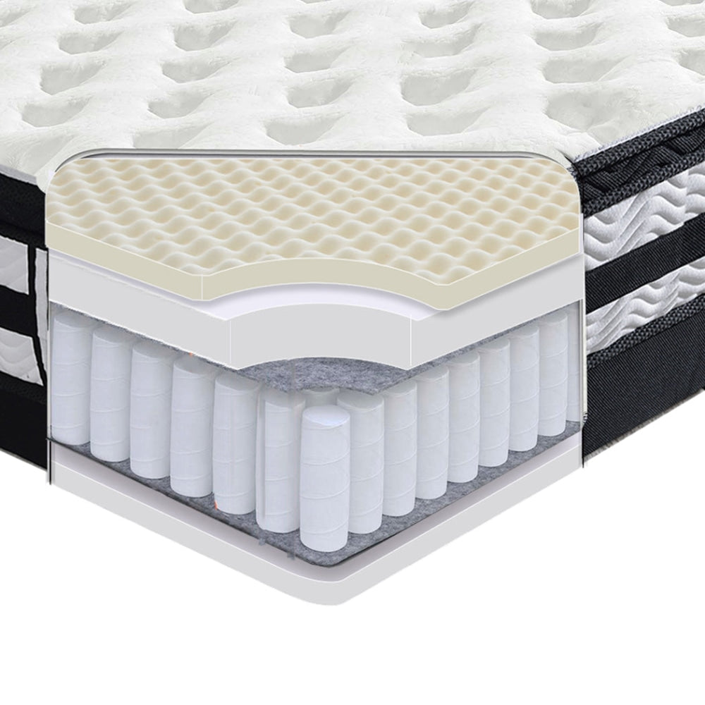 Dreamz Spring Mattress Bed Pocket Egg Crate Foam Medium Firm Super King 35CM Fast shipping On sale