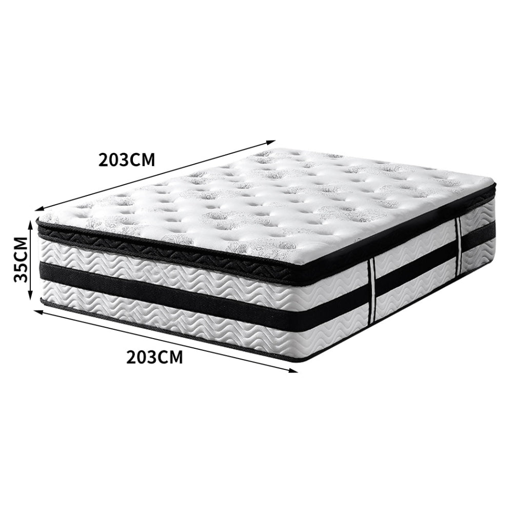 Dreamz Spring Mattress Bed Pocket Egg Crate Foam Medium Firm Super King 35CM Fast shipping On sale