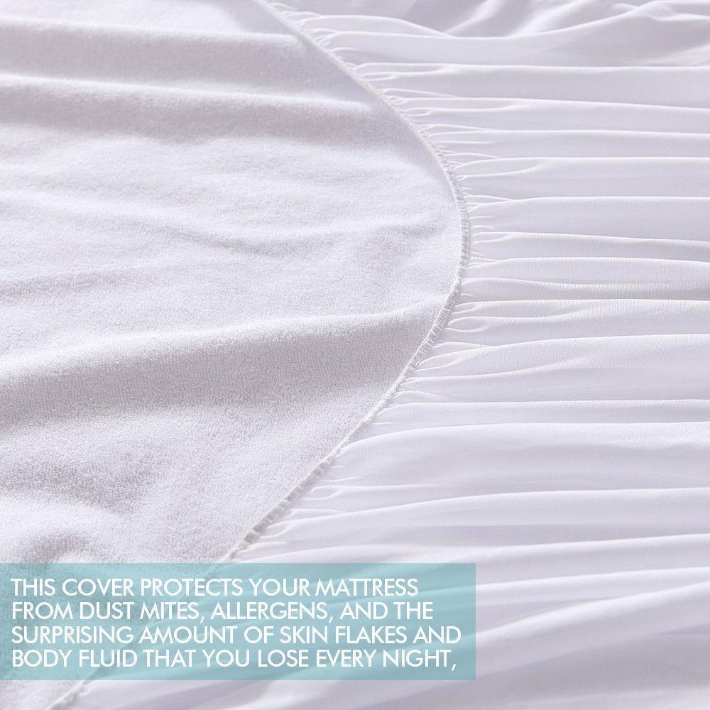 DreamZ Terry Cotton Fully Fitted Waterproof Mattress Protector in Queen Size Fast shipping On sale