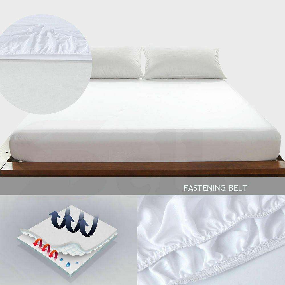 DreamZ Terry Cotton Fully Fitted Waterproof Mattress Protector King Single Size Fast shipping On sale