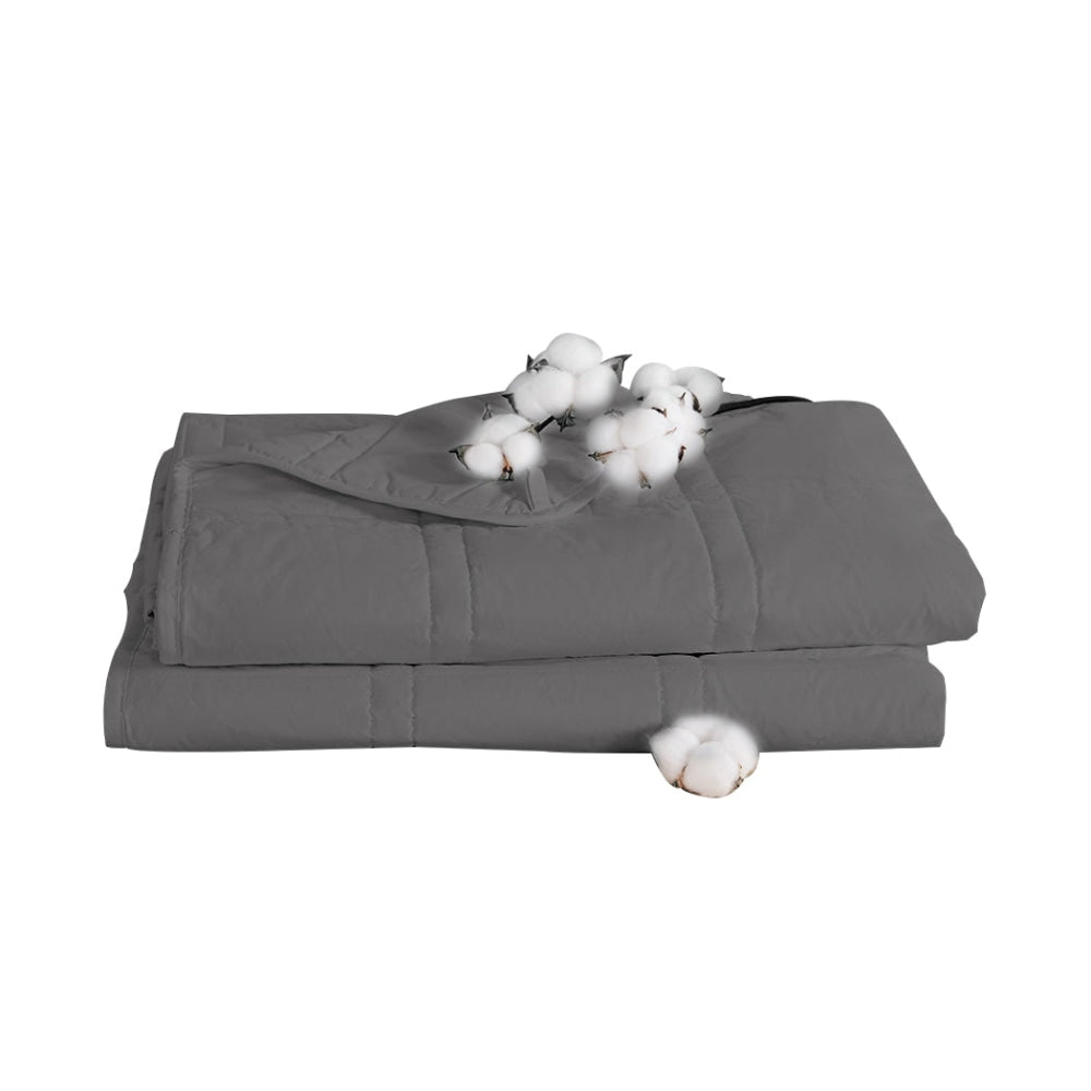 Dreamz Weighted Blanket Cotton Heavy Gravity Kids Deep Relax Relief 2.3KG Grey Fast shipping On sale