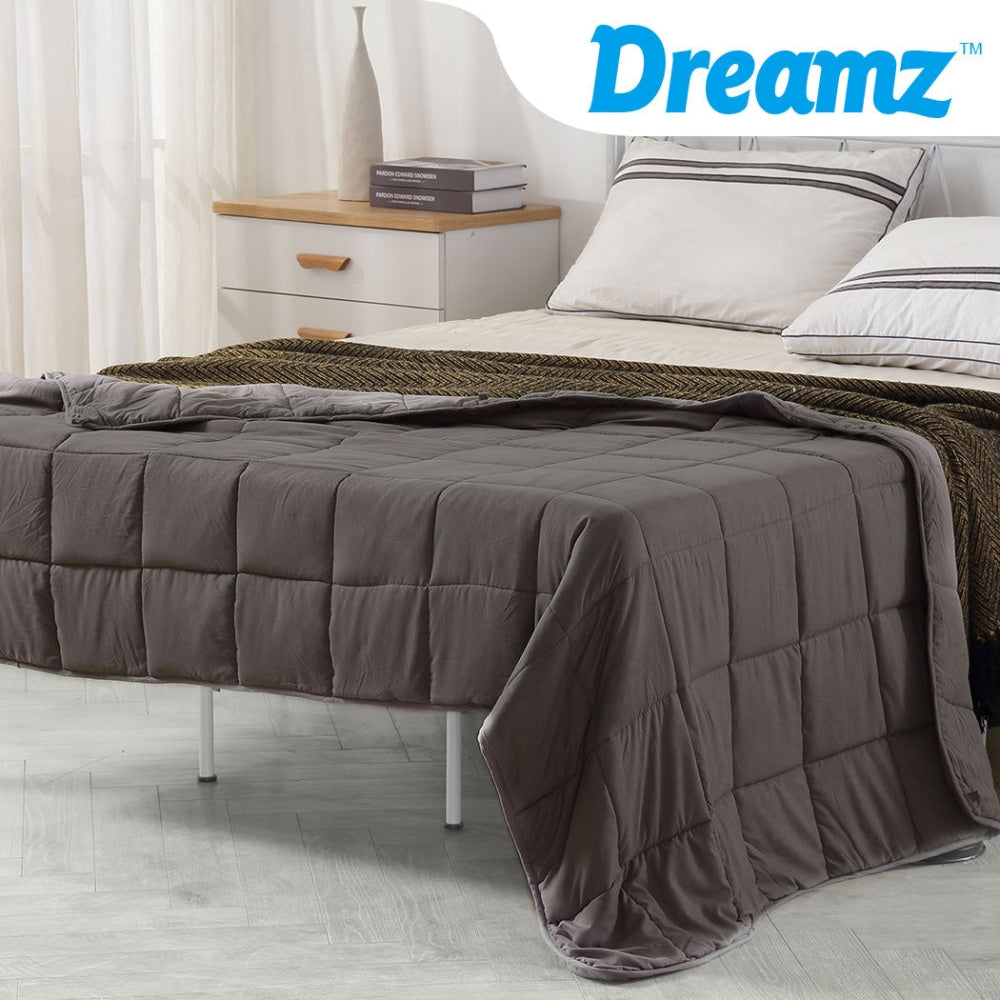 DreamZ Weighted Blanket Heavy Gravity Deep Relax 5KG Adult Double Grey Fast shipping On sale