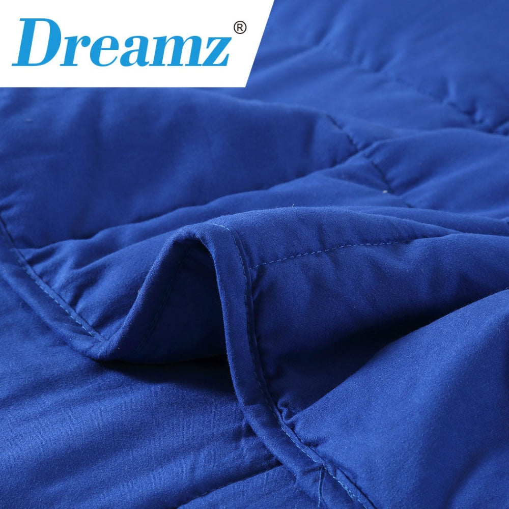 DreamZ Weighted Blanket Heavy Gravity Deep Relax 5KG Adult Double Navy Fast shipping On sale