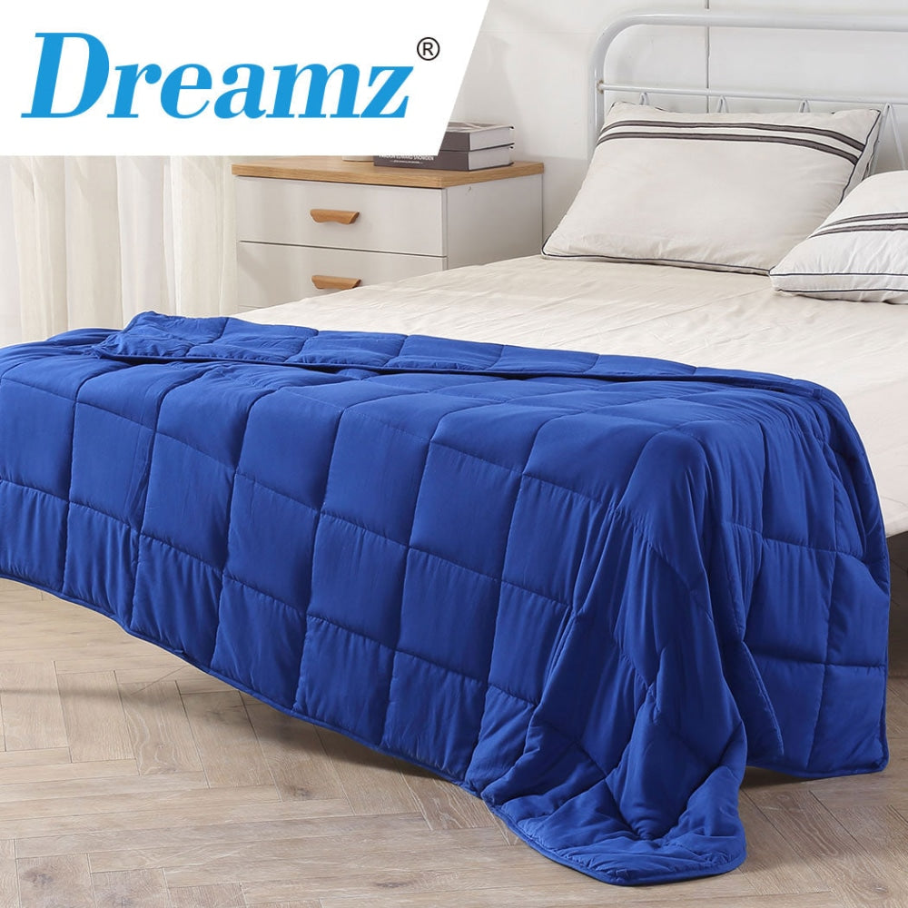 DreamZ Weighted Blanket Heavy Gravity Deep Relax 5KG Adult Double Navy Fast shipping On sale
