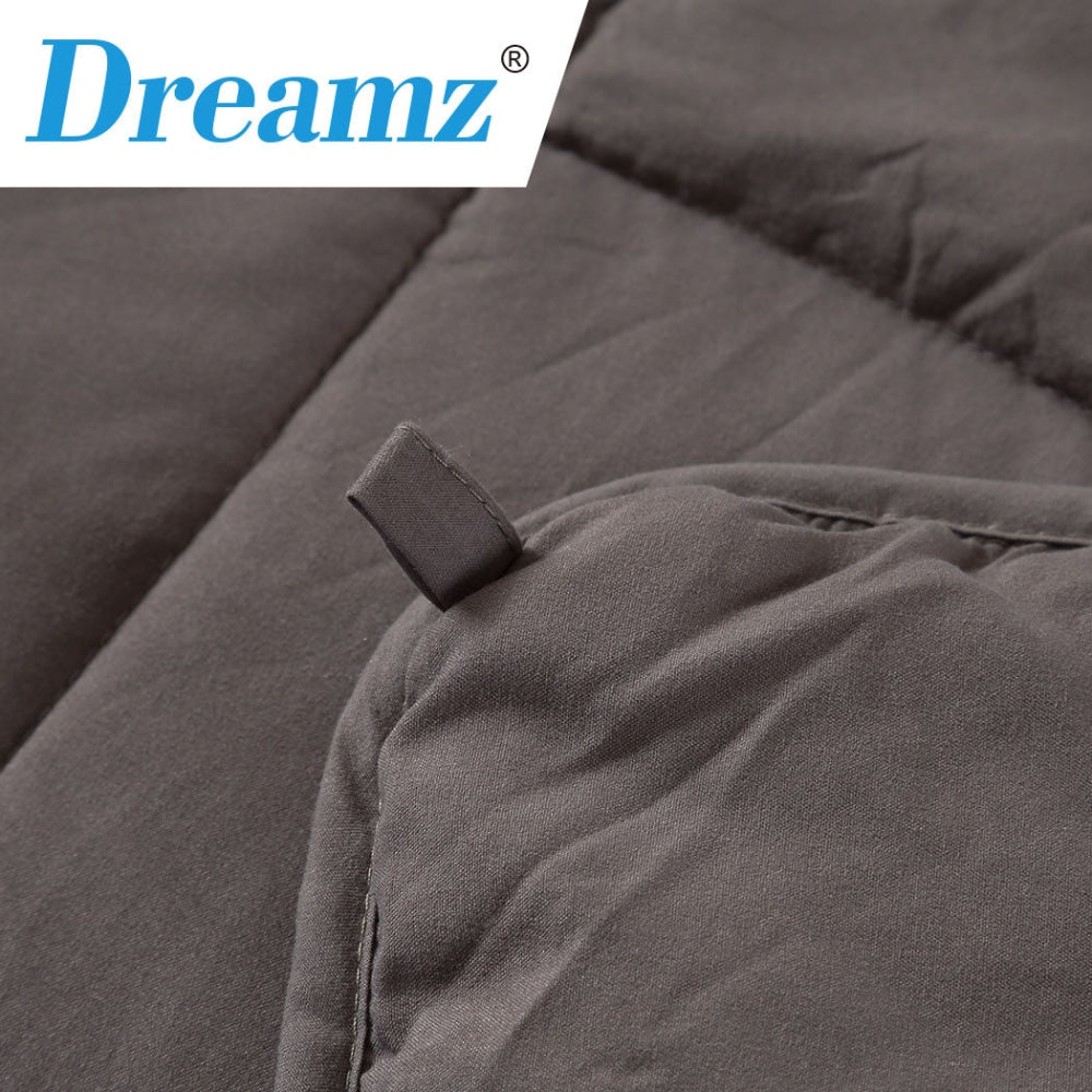 DreamZ Weighted Blanket Heavy Gravity Deep Relax 7KG Adult Double Grey Fast shipping On sale