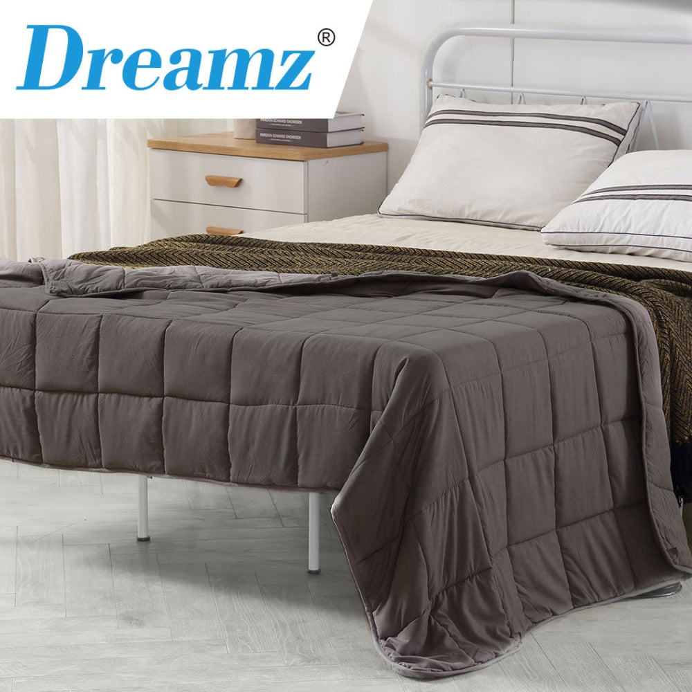 DreamZ Weighted Blanket Heavy Gravity Deep Relax 7KG Adult Double Grey Fast shipping On sale