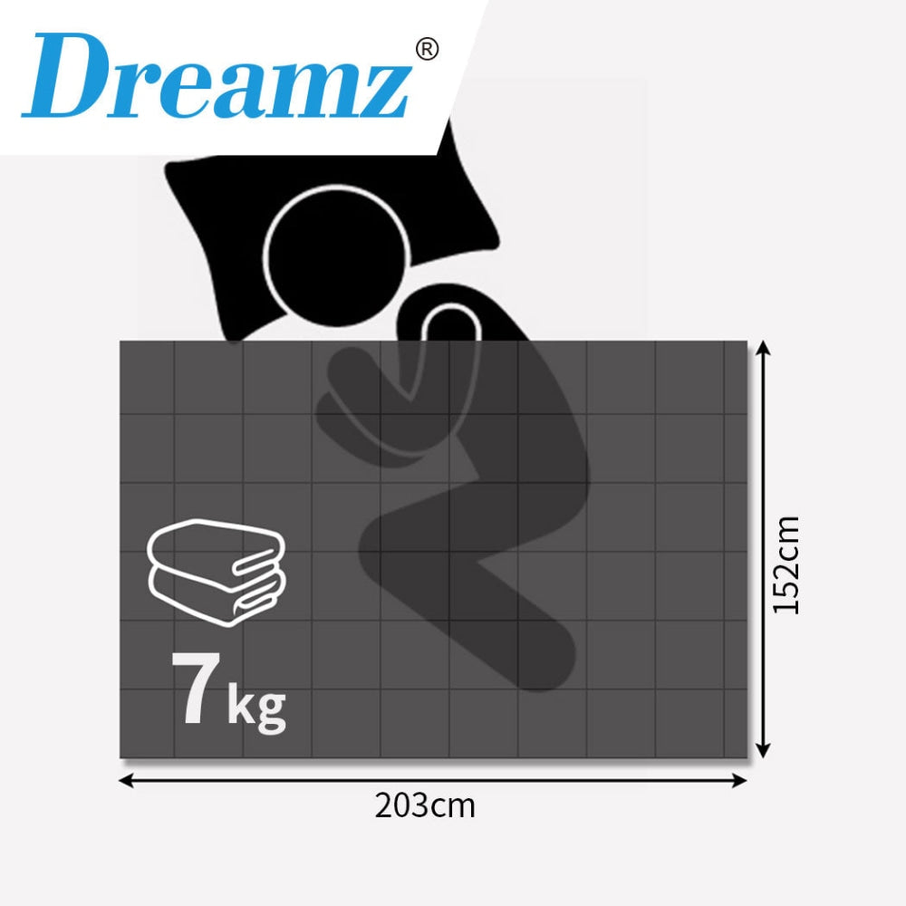 DreamZ Weighted Blanket Heavy Gravity Deep Relax 7KG Adult Double Grey Fast shipping On sale