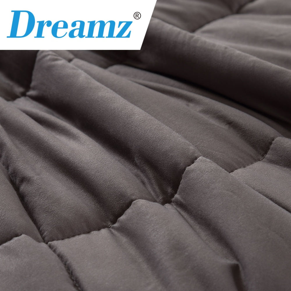 DreamZ Weighted Blanket Heavy Gravity Deep Relax 7KG Adult Double Grey Fast shipping On sale