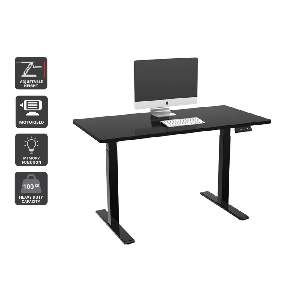Dual Motor 2 Section Leg Standing Computer Work Task Study Office Desk - Black Fast shipping On sale