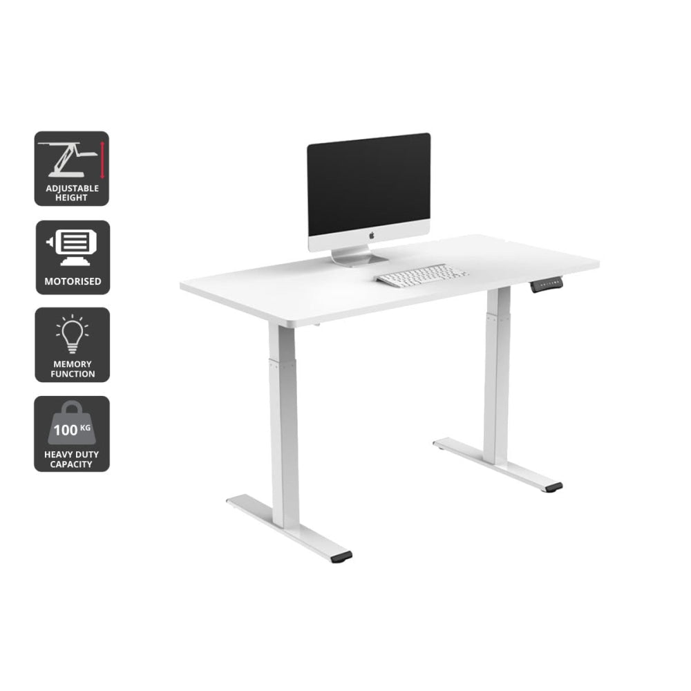 Dual Motor 2 Section Leg Standing Computer Work Task Study Office Desk - White Fast shipping On sale