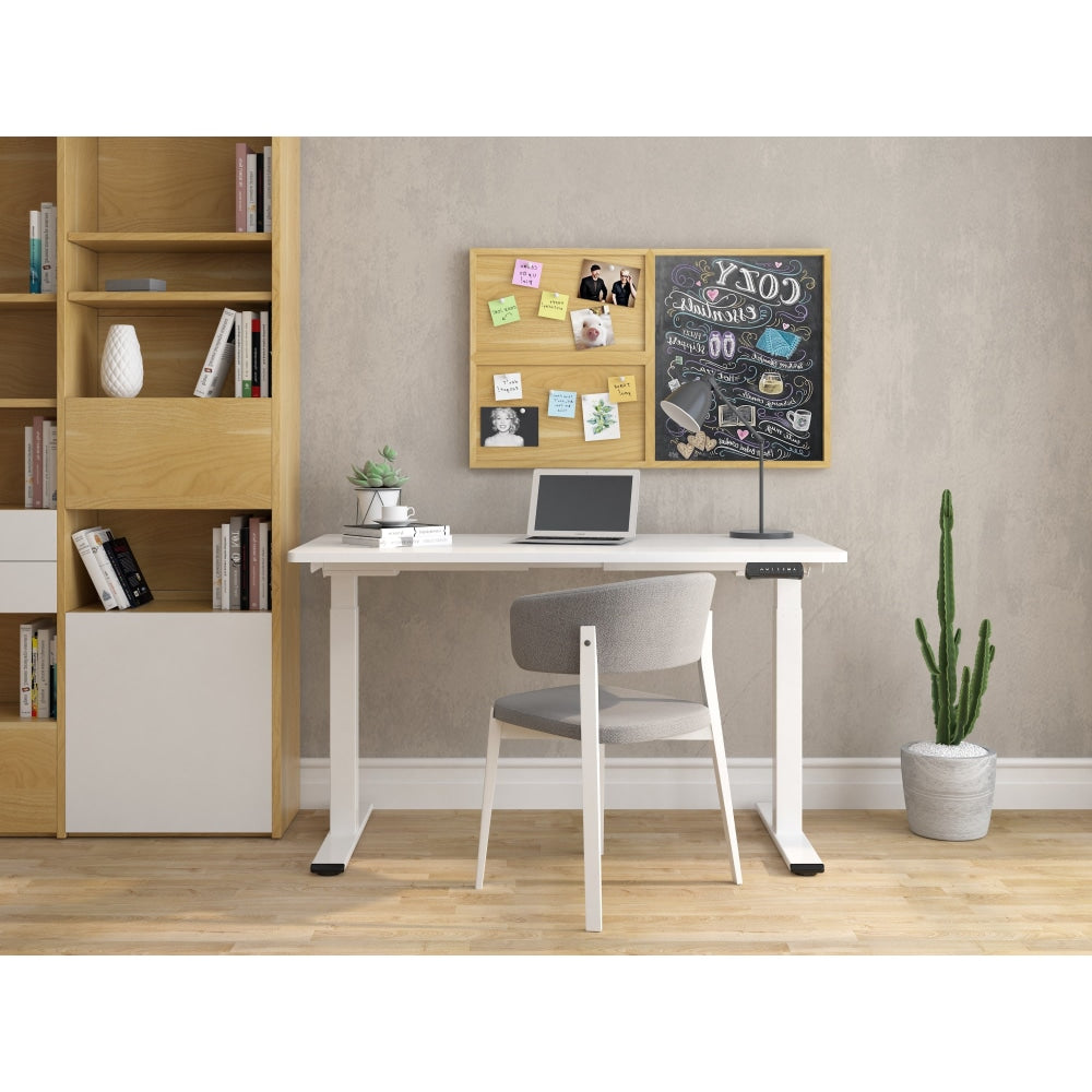 Dual Motor 2 Section Leg Standing Computer Work Task Study Office Desk - White Fast shipping On sale