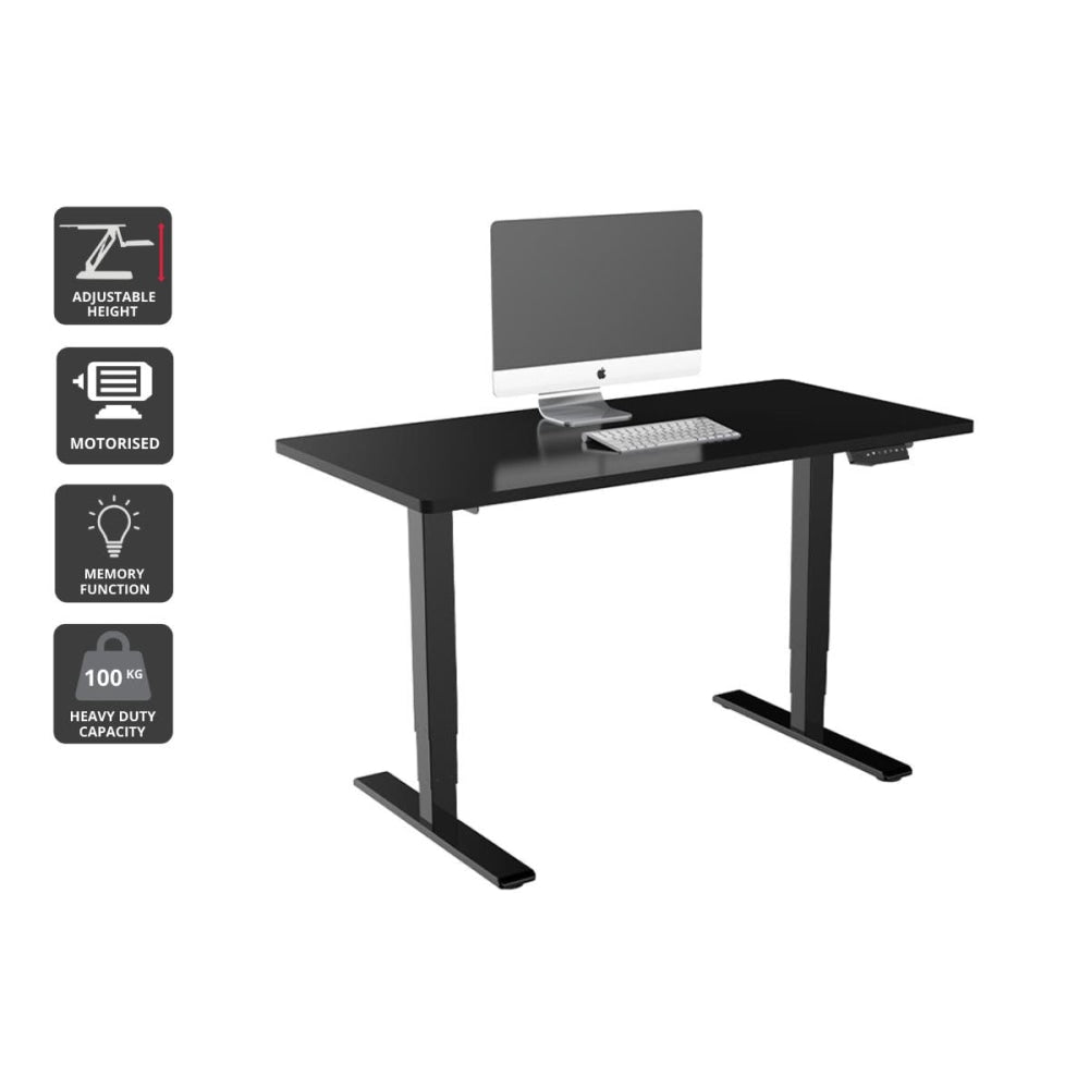 Dual Motor 3 Section Leg Standing Computer Work Task Study Office Desk - Black Fast shipping On sale