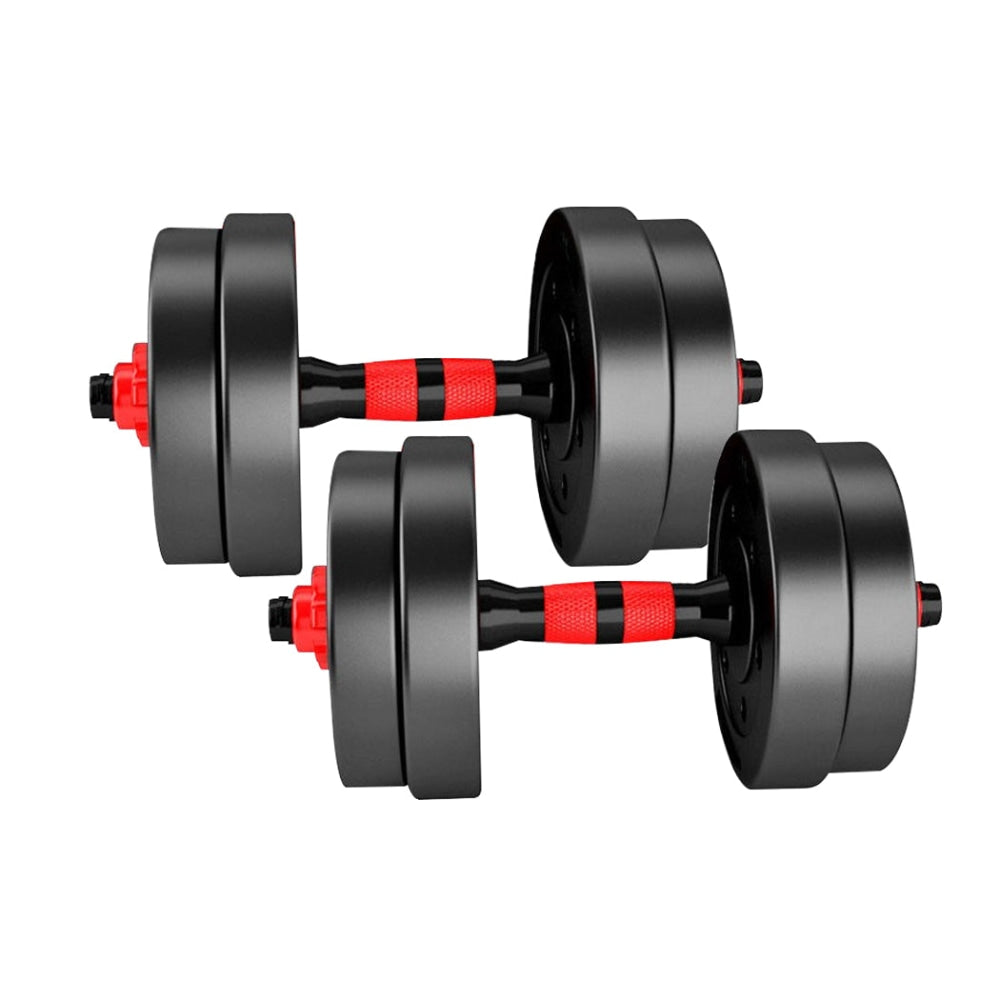 Dumbbells Barbell Weight Set 15KG Adjustable Rubber Home GYM Exercise Fitness Sports & Fast shipping On sale