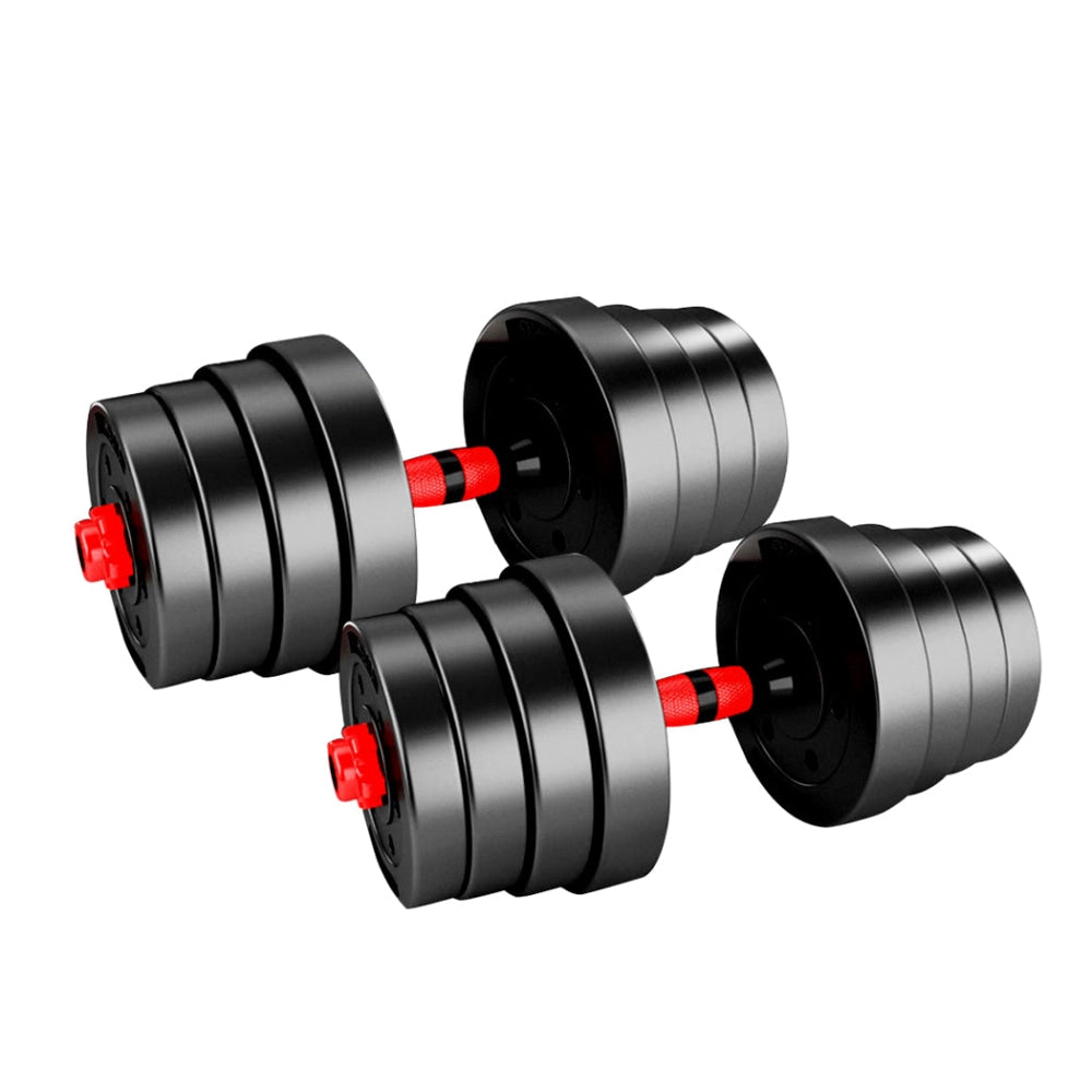 Dumbbells Barbell Weight Set 30KG Adjustable Rubber Home GYM Exercise Fitness Sports & Fast shipping On sale