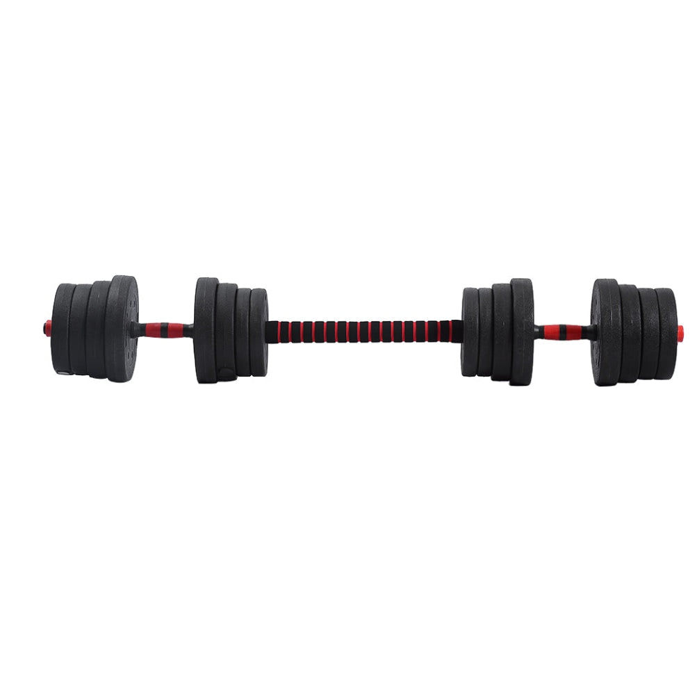 Dumbbells Barbell Weight Set 30KG Adjustable Rubber Home GYM Exercise Fitness Sports & Fast shipping On sale