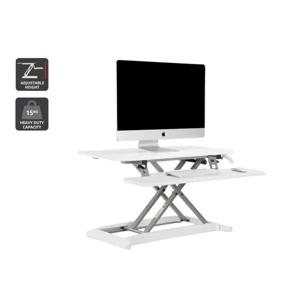 DuoPro Height Adjustable Sit Stand Computer Work Task Study Office Desk Riser - White Large / Fast shipping On sale