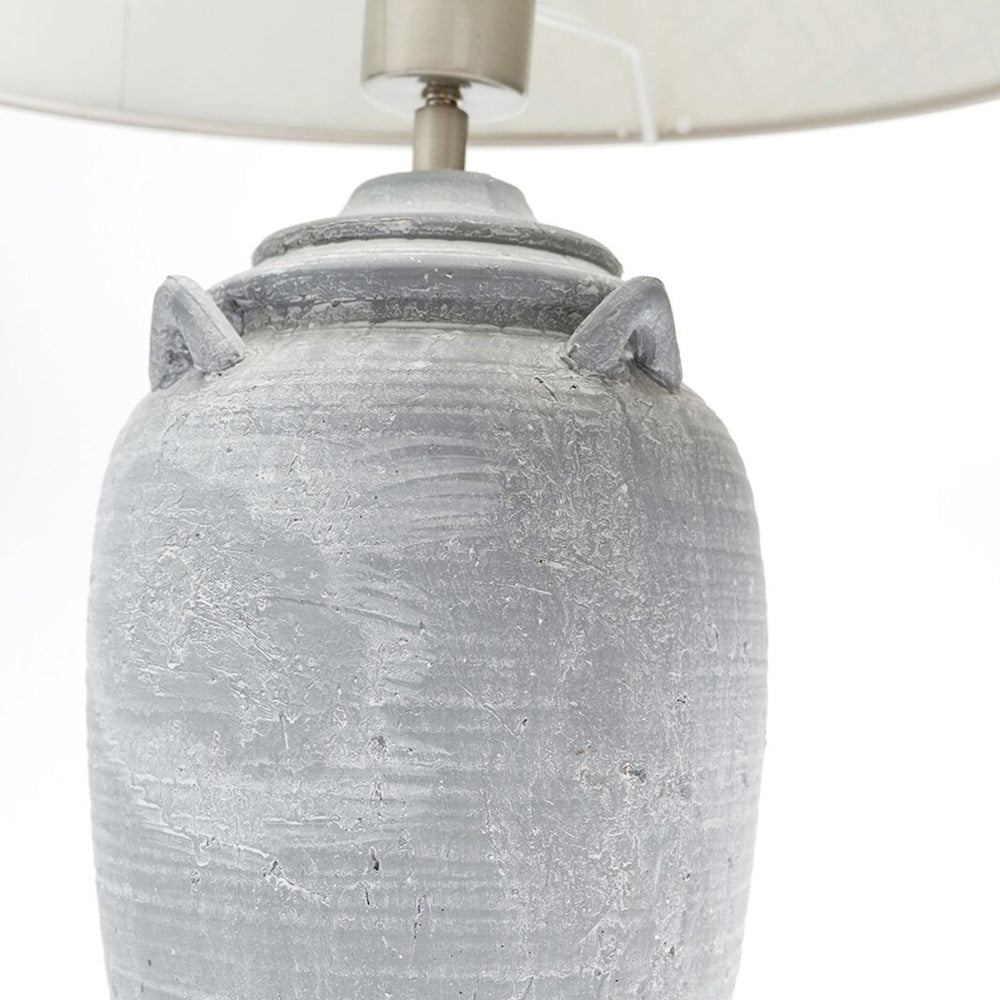 Dylan Antique Effect Ceramic Base Table Desk Lamp - Grey Shade Fast shipping On sale