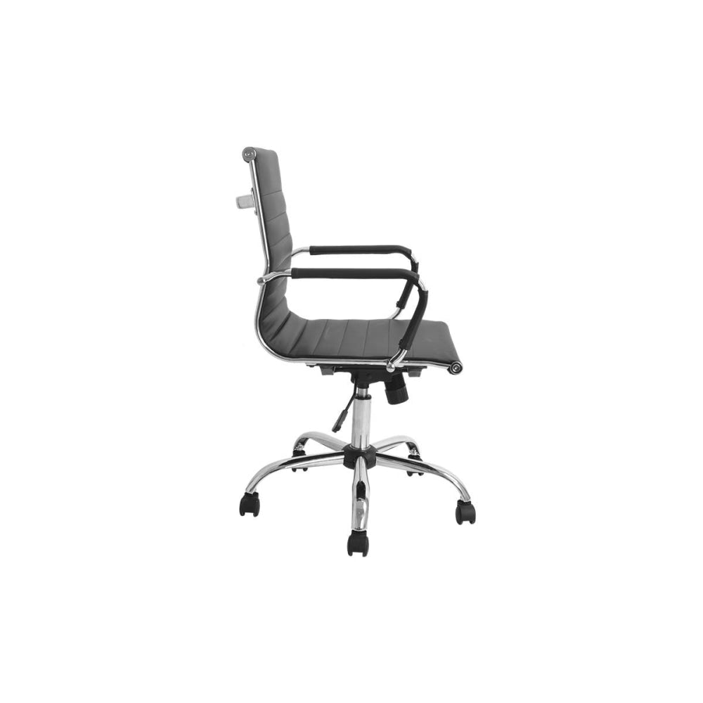 Eames Low Back Ribbed Office Computer Work Task Chair Replica - Black Fast shipping On sale