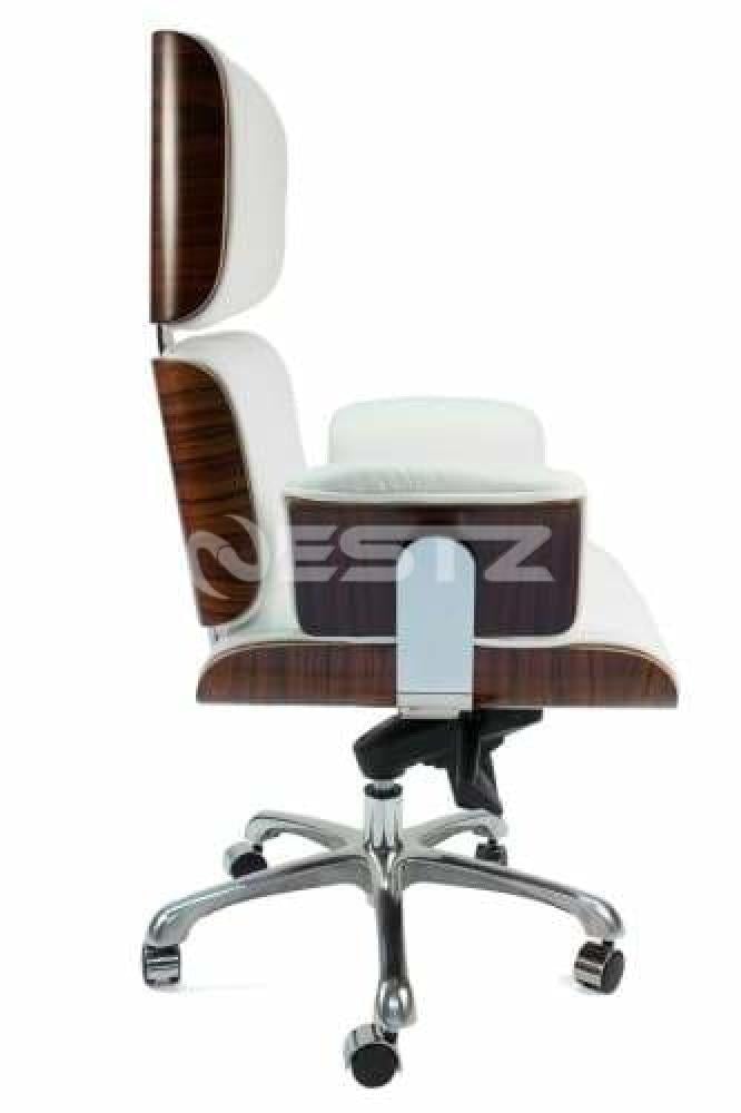 Eames Replica Executive Manager Luxury Office Work Chair Rose Wood - White Fast shipping On sale
