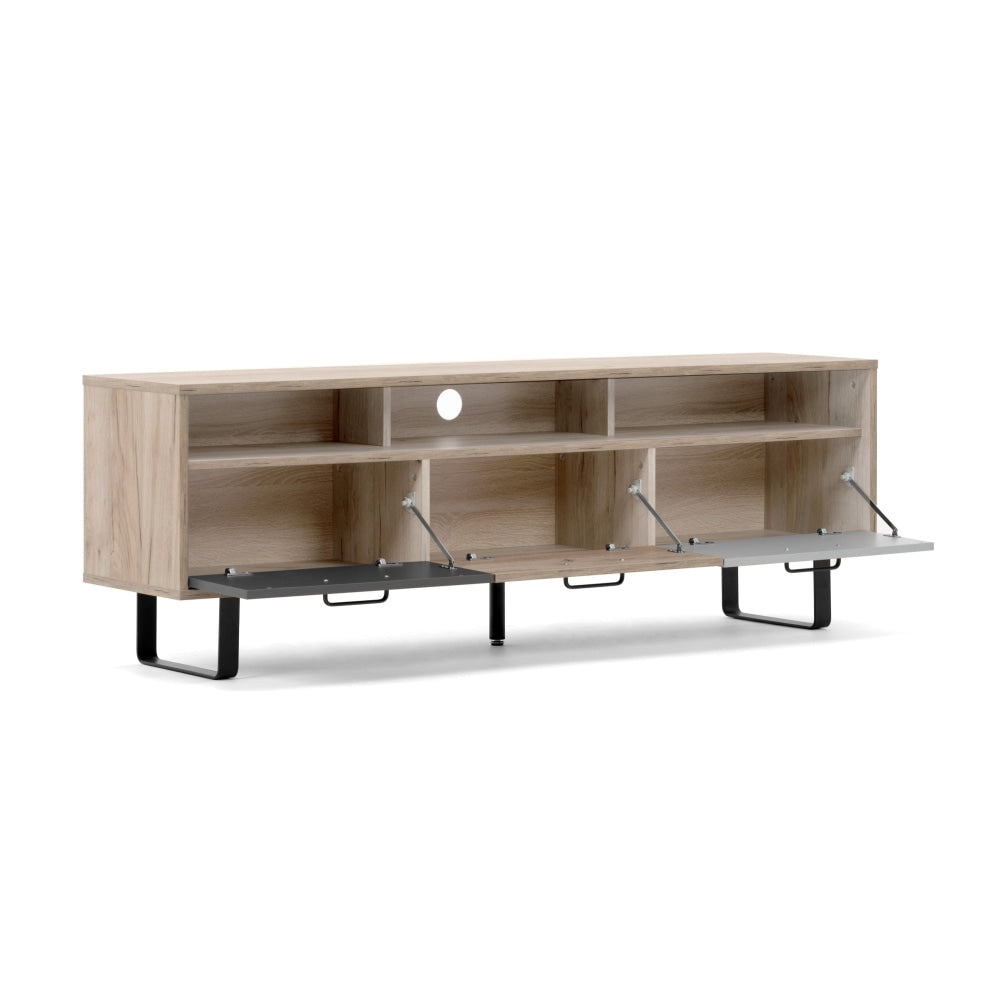 Eaton Industrial Lowline Entertainment Unit TV Stand W/ 3-Doors - Tri Colour Fast shipping On sale
